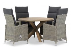 madera kubu met sand city tafel 120 cm 247x165 - Garden Collection Madera/Sand City rond 120 cm dining tuinset 5-delig