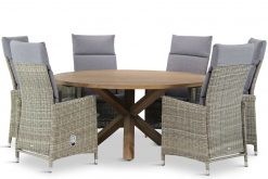 madera tuinset naturel 7d sand city 247x165 - Garden Collections Madera/Sand City rond 160 cm dining tuinset 7-delig