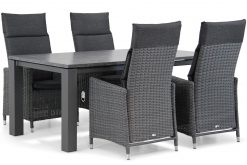 maderatuinset flat antraciet 5d alaska 247x165 - Garden Collections Madera/Alaska 180 cm dining tuinset 5-delig