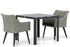 milton2 tuinstoel met varano tuintafel 90 cm aluminium tuinset 247x165 - Garden Collections Milton/Varano 90 cm dining tuinset 3-delig