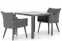 milton off black tuinstoel met mondello tuintafel 90 cmtuinset 247x165 - Garden Collections Milton/Mondello 90 cm dining tuinset 3-delig