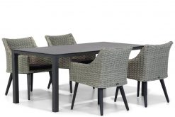 milton tuinstoel en palazzo 180 tuintafel aluminium tuinset 247x165 - Garden Collections Milton/Pallazo 180 cm dining tuinset 5-delig