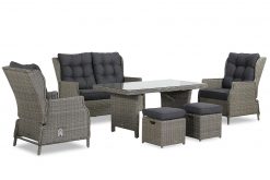 new castle loungeset met 2 zits bank en hoge tafel 1  247x165 - Garden Collections New Castle dining loungeset 6-delig