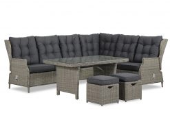 new castle loungeset met center en 2 hockers 247x165 - Garden Collections New Castle dining loungeset 7-delig