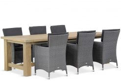 orlando tuinset flat antraciet 7d fourmile 247x165 - Garden Collections Orlando/Fourmile 260 cm dining tuinset 7-delig