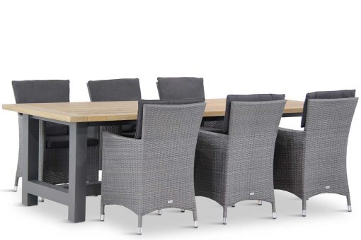 orlando tuinset flat antraciet 7d san francisco 510x340 - Garden Collections Orlando/San Francisco 260 cm dining tuinset 7-delig