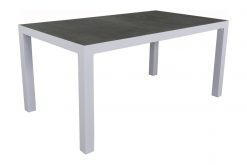 president 160x90 aluminium white ceramic voor 6a5125 vrijstaand lr 247x165 - President tuintafel 160 x 90 cm. - Wit