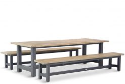 san francisco tuinset greywash teak tafel bank 247x165 - Lifestyle San Francisco picknick dining tuinset 260 cm 3-delig