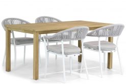 santika vivian tuinstoel white 247x165 - Santika Vivian/Weston 160 cm dining tuinset 5-delig