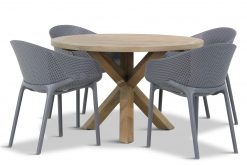 sky antracite tuinstoel met sand city tafel 120 cm 247x165 - Lifestyle Sky/Sand City rond 120 cm dining tuinset 5-delig