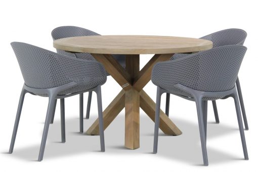 sky antracite tuinstoel met sand city tafel 120 cm 510x340 - Lifestyle Sky/Sand City rond 120 cm dining tuinset 5-delig