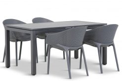 sky dining antrtacite met concept tafel 160 cm 247x165 - Lifestyle Sky/Concept 160 cm dining tuinset 5-delig