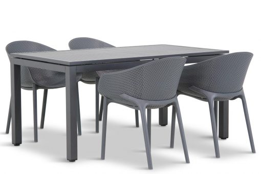 sky dining antrtacite met concept tafel 160 cm 510x340 - Lifestyle Sky/Concept 160 cm dining tuinset 5-delig