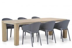 sky stoel antracite met brighton tuintafel 240 cm 247x165 - Lifestyle Sky/Brighton 240 cm dining tuinset 7-delig