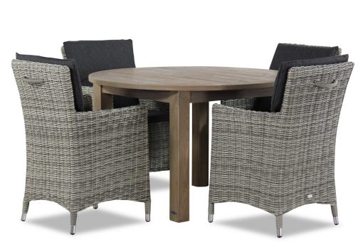 springfield grey brighton 120 cm rond 1 510x340 - Garden Collections Springfield/Brighton rond 120 cm tuinset 5-delig