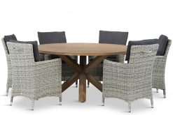 springfield tuinset new grey 7d sand city 247x165 - Garden Collections Springfield/Sand City rond 160 cm dining tuinset 7-delig