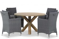 springfield tuinset off black 5d sand city 247x165 - Garden Collections Springfield/Sand City rond 120 cm dining tuinset 5-delig