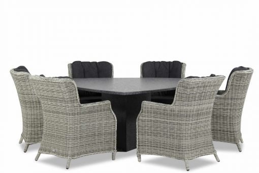 vita graniet triangel 1 510x340 - Garden Collections Vita/Graniet triangel 170 cm dining tuinset 7-delig