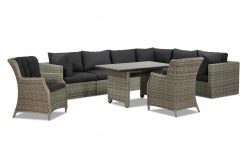 wicker loungeset comodo met lusso tafel en vito dining 247x165 - Garden Collections Comodo/Lusso 130 cm dining loungeset 9-delig