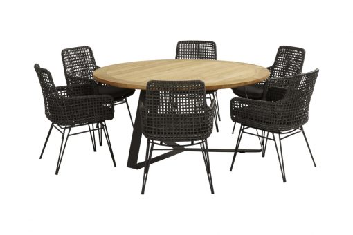 91073 91079 91080 opera dining with round basso table 01 510x340 - Taste Opera tuinstoel + Basso tuintafel 160 cm. rond