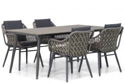 lifestyle dolphin wicker tuinstoel black taupe met matale tuintafel 180 cm 1  247x165 - Lifestyle Dolphin/Matale 180 cm dining tuinset 5-delig