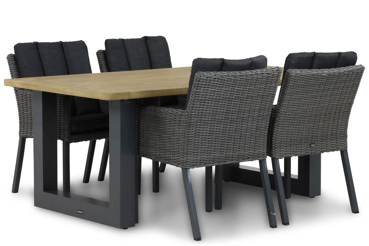 talai 180 antra met oxbow off black - Garden Collections Oxbow/Talai 180 cm dining tuinset 5-delig